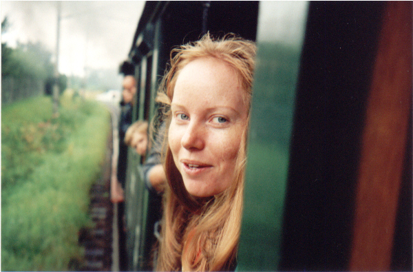 Martinka cestou parním vlakem z Jindřichova Hradce do Nové Bystřice